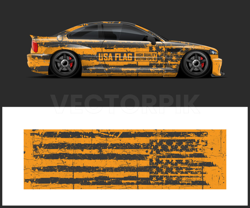 Car Flags wrap design Graphics