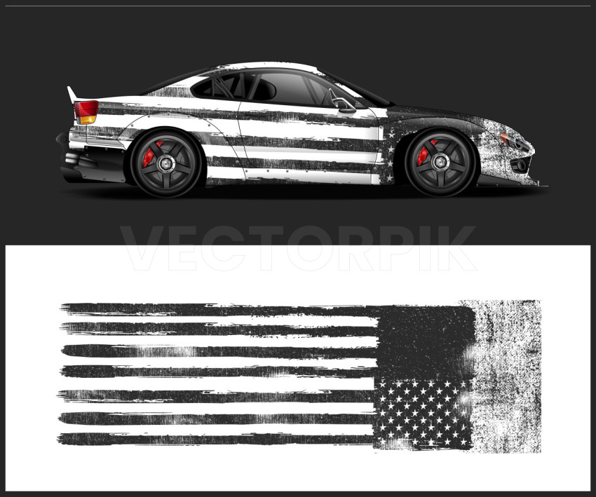 American Flag Wrap for trucks
