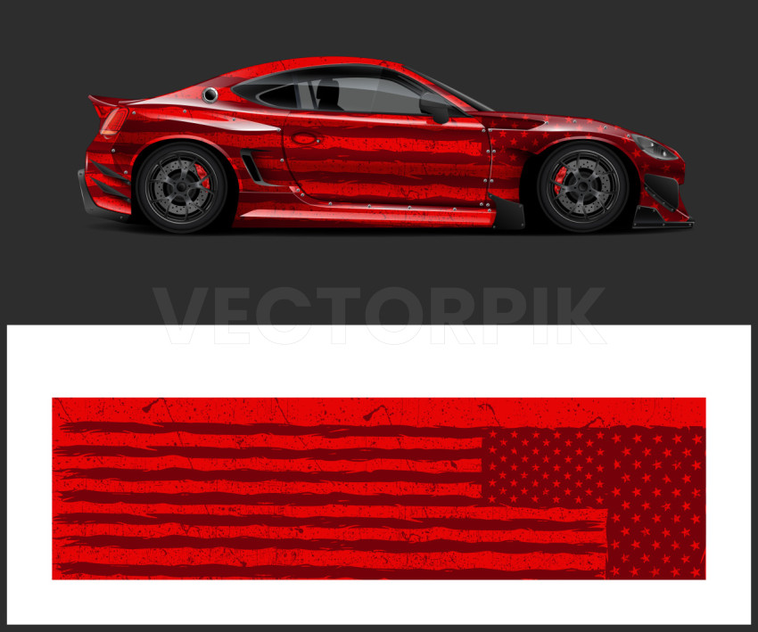 Modern style car wrap Livery design for sports car decal wrap