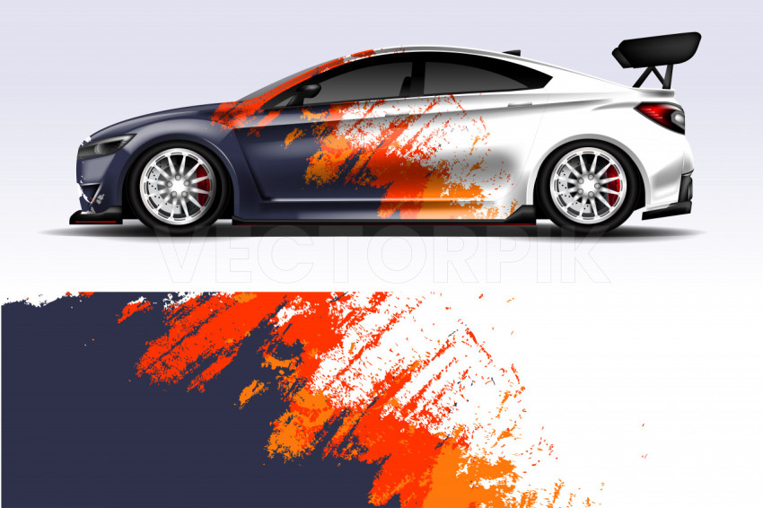 Best Car Wrap Design with grunge Effects